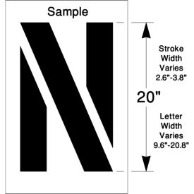 20" Individual Letters & Numbers, 1/8" Thick, PolyTough, Plastic, White