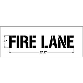 4" FIRE LANE, 1/8" Thick, PolyTough, Plastic, White