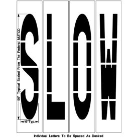 96" Federal SLOW, 1/8" Thick, PolyTough, Plastic, White