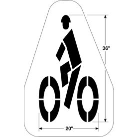 36" Federal Bicycle Symbol, 1/8" Thick, PolyTough, Plastic, White