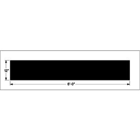 STOP Bar 12" X 6 Foot, 1/8" Thick, PolyTough, Plastic, White