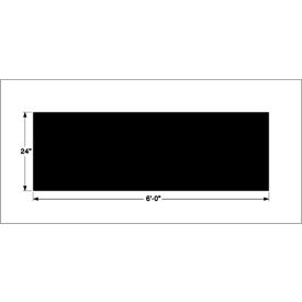 STOP Bar 24" X 6 Foot, 1/8" Thick, PolyTough, Plastic, White
