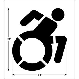 Accessible Icon Stencil, 1/8" Thick, PolyTough, Plastic, White