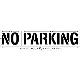 18" NO PARKING, 1/8" Thick, PolyTough Plastic, White