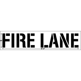 18" FIRE LANE, 1/8" Thick, PolyTough, Plastic, White