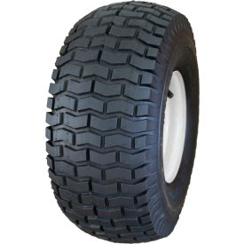 Lawn/Garden Tire Assembly 15X6.00-6, Grey White Solid Wheel Zerk Metal Bushings 3/4"ID