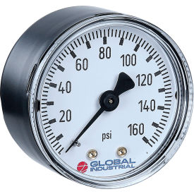 2-1/2" Pressure Gauge, 100 PSI/KPA, 1/4" NPT CBM, Steel