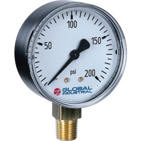 2" Pressure Gauge, 30 PSI, 1/4" NPT LM, Steel