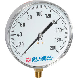 4-1/2" Contractor Gauge, 60 PSI, 1/4" NPT LM, Stainless Steel