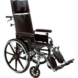 Viper Plus GT Full Reclining Wheelchair, Detachable Full Arms, 16" Seat