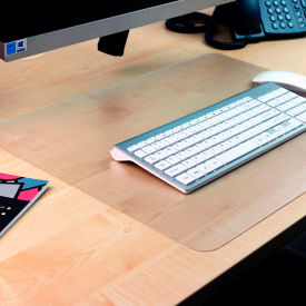 Polycarbonate Rectangular Desk Pad, 20" x 36", Crystal Clear