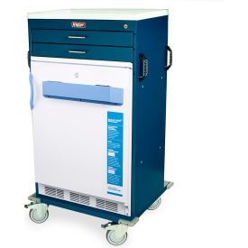 Mobile Vaccine Storage Cart with 3.2 Cu. Ft. Freezer, 2 Drawers