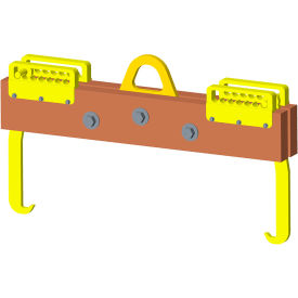 18-30" Spread Non-Conductive Lift Beam, Yellow - 2000 Lb. Capacity