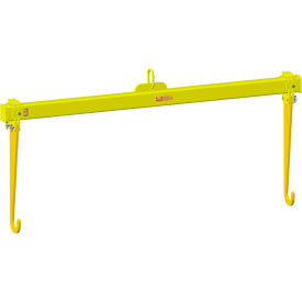36"Dia. X 22-76"L Adjustable Length Roll Lifting Beam, Yellow, 18"Lx40"Wx86"H, 130lbs, 2000 Lb. Cap