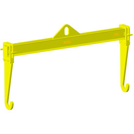 36" Dia. X 22-76"L Adjustable Length Roll Lifting Beam, Yellow, 18"Lx40"Wx86"H, 200lbs, 6000 Lb. Cap