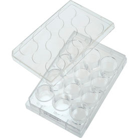 Individual 12 Well Tissue Culture Plate w/ Lid, Sterile, Pack of 100
