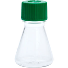 125mL Erlenmeyer Flask, Vent Cap, Plain Bottom, PETG, Sterile
