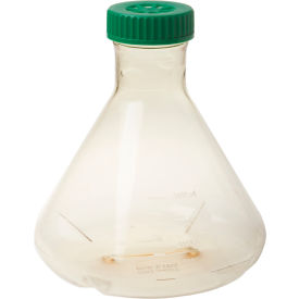 3L Fernbach Flask, Vent Cap, Baffled Bottom, Polycarbonate, Sterile