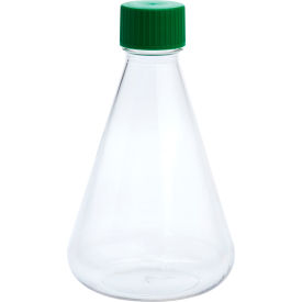 1000mL Erlenmeyer Flask, Solid Cap, Plain Bottom, PETG, Sterile
