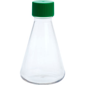 500mL Erlenmeyer Flask, Solid Cap, Plain Bottom, PETG, Sterile