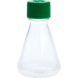 250mL Erlenmeyer Flask, Vent Cap, Plain Bottom, PETG, Sterile