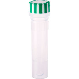 1.5mL Screw Top Micro Tube & Cap, Self-Standing, Grip Band, Green, Sterile, 500PK