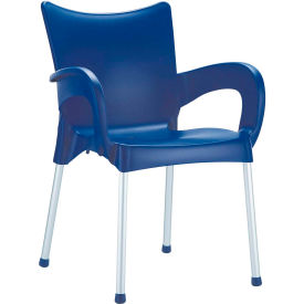 Resin Dining Arm Chair, Dark Blue