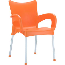 Resin Dining Arm Chair, Orange