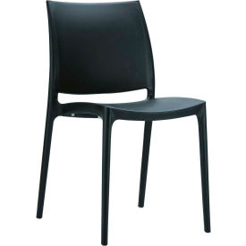 Resin Dining Chair, Black