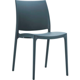 Siesta Maya Resin Dining Chair, Dark Gray