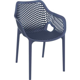 Outdoor Dining Arm Chair, Dark Gray