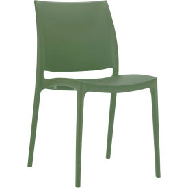 Resin Dining Chair, Olive Green