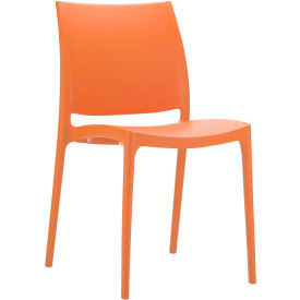 Resin Dining Chair, Orange