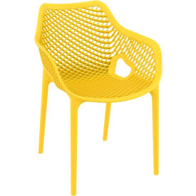 Outdoor Dining Arm Chair, Yellow