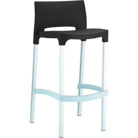 Siesta Gio Resin Outdoor Bar Stool, Black