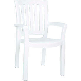 Siesta Sunshine Resin Dining Arm Chair, White