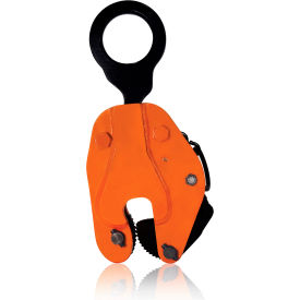 Vertical Lifting, 90 Degree Turning Plate Clamp, Orange, Steel, 1000 Lbs Cap, 3/4" Opening