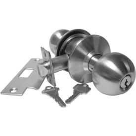 Hd Cyl. Locksets - Entry Lock Stainless Steel Keyed Different