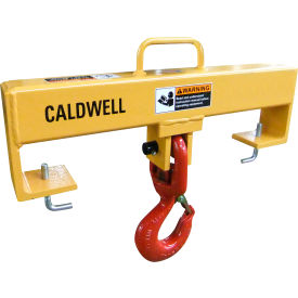 Fork Lift Beam, Double Fork, Single Swivel Hook, 10,000lb., 24" Dim A Size