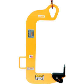Coil Hook with Pivoting Wedge, 1000 Lbs. Capacity, Yellow, 6" Max Coil Width