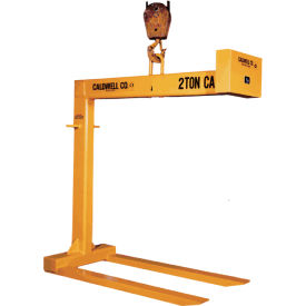 Vertical Pallet Lifter, Fixed Fork, 1 Ton Capacity, 48" Fork Length, Yellow