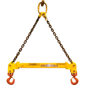 Adjustable Spreader Beam, 20,000 lbs Capacity, 72", Chain Top Rigging, Yellow, Steel