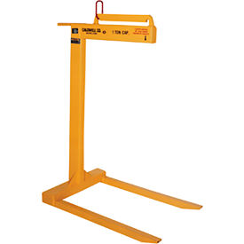 Vertical Pallet Lifter, Lightweight, 1 Ton Capacity, 48" Fork Length, Yellow