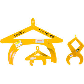 Pipe Tongs, 2000 Lbs. Capacity, Yellow, Steel, Adjustable Diameter 10-15", 1.31" Opening