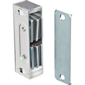 Extra Heavy Duty Magnetic Latch, 3"L x 1"W x 1"H, 3-1/6" Dia, Satin Chrome