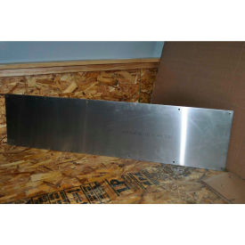 Rectangular Kick Plate, 34-1/2"L x 10"W x 5/100"H, 36" Dia, Satin Stainless Steel