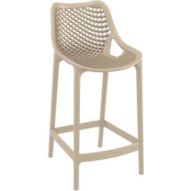 Resin Counter Stool, Dove Gray
