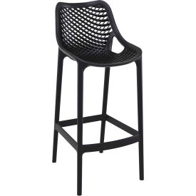 Air Resin Bar Stool, Black