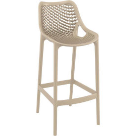 Air Resin Bar Stool, Dove Gray