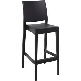 Siesta Maya Resin Bar Stool, Black